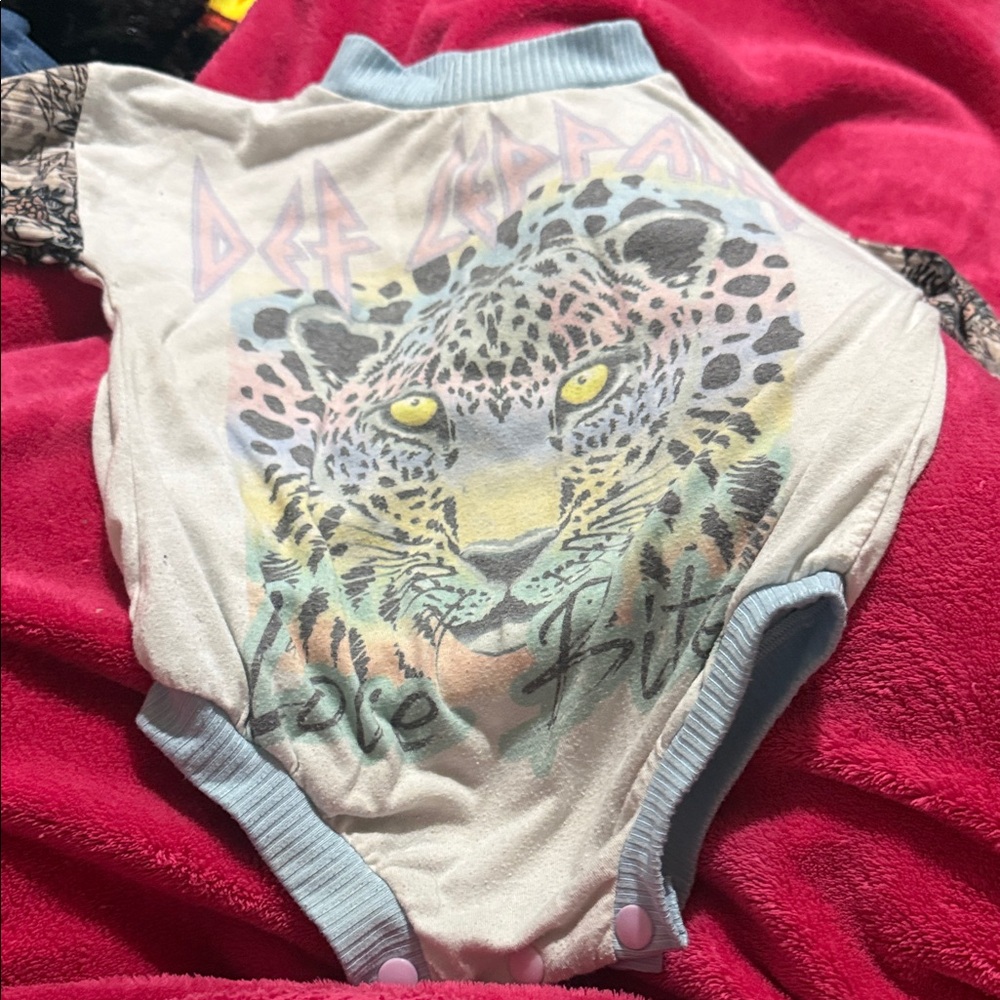 Graphic Leopard Print Onesie